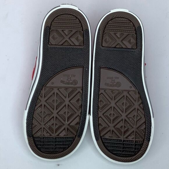 New! Chuck Taylor All Star Dainty Mary Jane Red Textile Ballet Infant Shoes Sz 9 - Picture 8 of 9